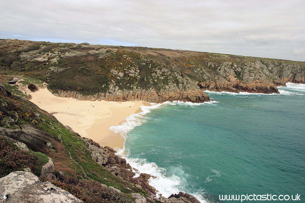 Porthcurno Beach Cornwall photographs