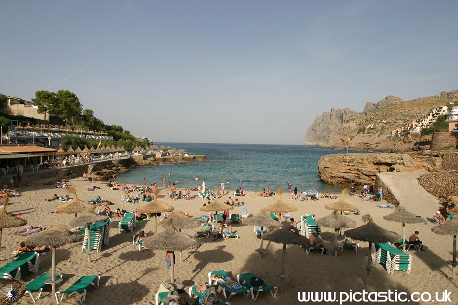 A View of cala San Vicente Beach in Mallorca