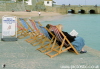 Photos of some Deckchairs on the front in St Ives Cornwall